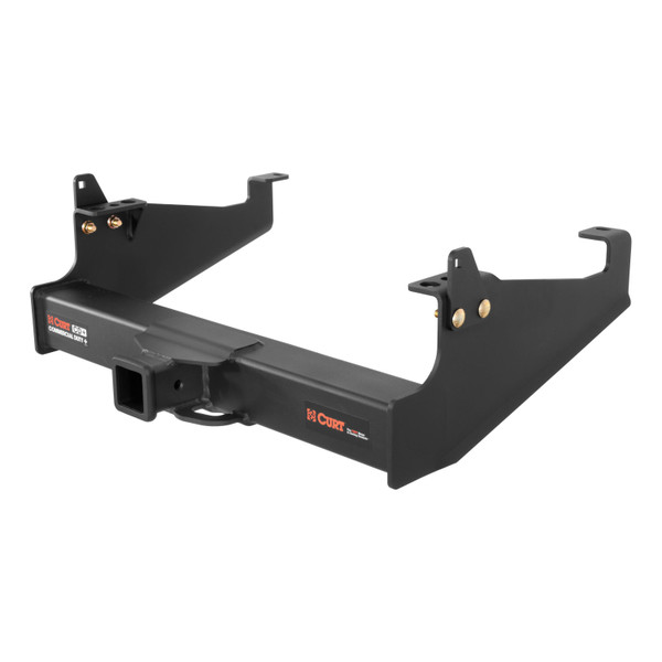 2000 - 2026 Ford F-650 Cab & chassis with 34" frame width (O.D.) Curt 2-1/2" Class 5 Trailer Tow Hitch + 5-Flat Wiring Kit Tow Boat/Utility Trailer with Surge Brakes 15845