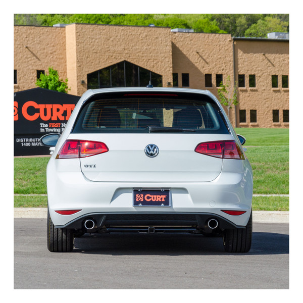2015 - 2017 Volkswagen GTI Curt 1-1/4" Class 1 Trailer Tow Hitch + 5-Flat Wiring Kit Tow Boat/Utility Trailer with Surge Brakes 11412