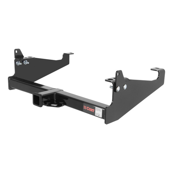2000 - 2019 Ford F-650 Cab & chassis with 34" frame width (O.D.) Curt 2" Class 4 Trailer Tow Hitch + 5-Flat Wiring Kit Tow Boat/Utility Trailer with Surge Brakes 14048