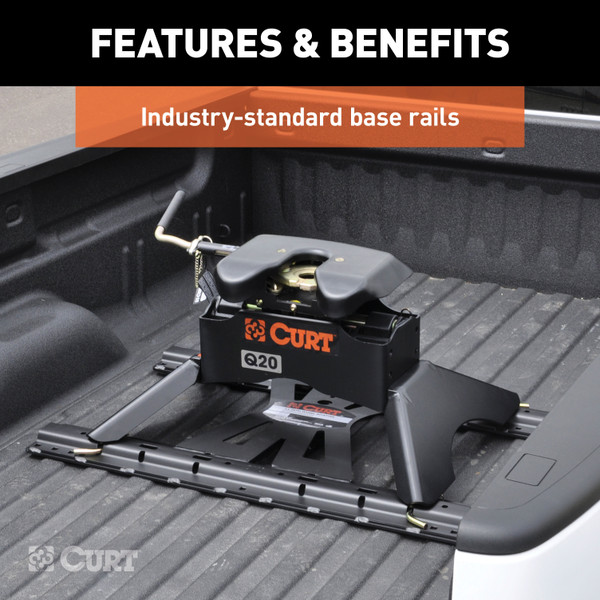 CURT X5 Gooseneck-to-5th-Wheel Adapter Plate for Double Lock Fifth Wheel Trailer Hitch Mount Kit