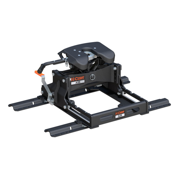 CURT 25K, A25 Sliding 5th Wheel Hitch with Rails, 25,000 lbs. - CURT