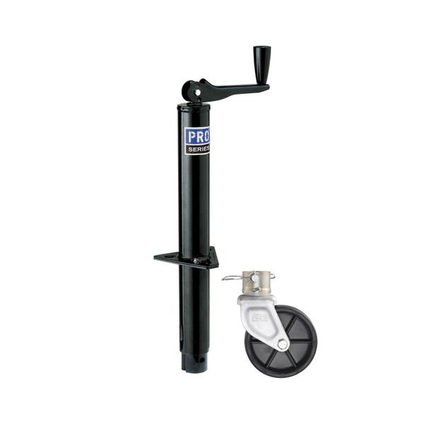Pro Series Round 2,000 lbs. A-Frame Trailer Jack Topwind 14" Lift w/ 6" Poly Caster Wheel - Pro Series