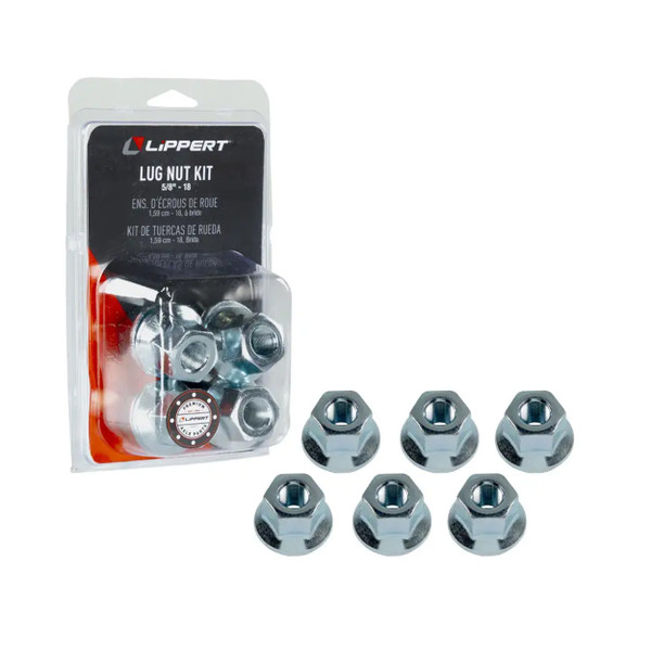 Lippert (6-Pack) 2200 lbs Idler Hub Assembly, 5 on 4.5"; 5.5" Hub Flange - 2,200 (Fully Assembled) - Heavy-Duty Trailer Component LIPKITI5FFJ - CURT
