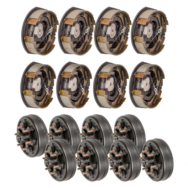 Lippert 10" Trailer Brake Kit  8 Hubs 6 on 5.5", 1/2" Stud, Plus 4 Driver & 4 Passenger Forward Self-Adjusting Brakes for 4,400 lbs Axles LIPKIT6C594 - Lippert