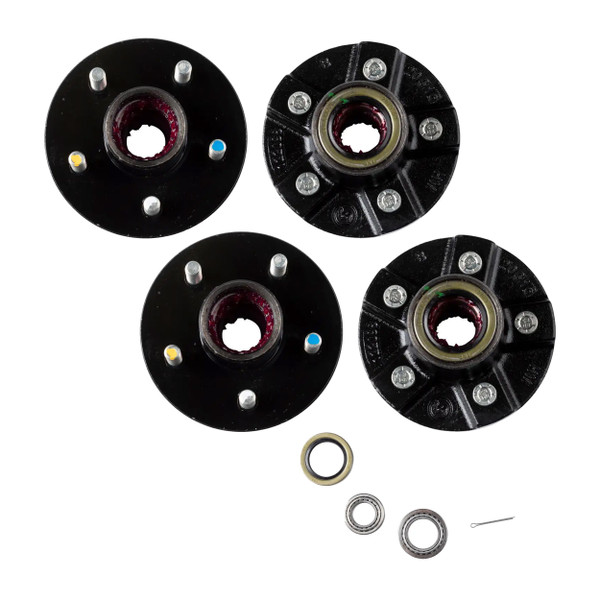Lippert (2-Pack) 2200 lbs Idler Hub, 5 on 4.5"; 5.5" Hub Flange - 2,200 (with Bearing Cone Kit) - Heavy-Duty Trailer Component LIPKIT72208 - CURT