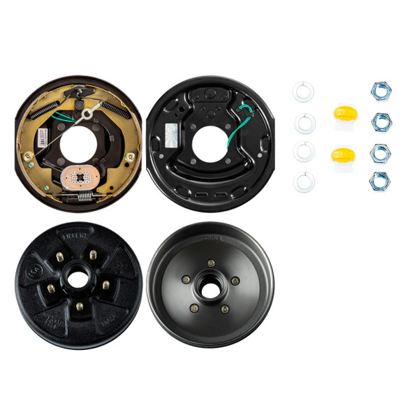 Lippert 10" 3,500 lb RV Brake Kit  1 Brake Drum Hub (5 on 4.5", 1/2" Stud with Bearing Cone) & 1 Right Forward Self-Adjusting Brake Assembly (10" x 2.25") LIPKITGD882 - Lippert