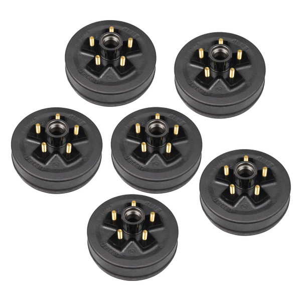 Lippert (6-Pack) 3500 lbs 10" Trailer Brake Hub Assembly - 3,500- 5 on 4-1/2", 1/2" Studs - Heavy-Duty Trailer Component LIPKIT72836 - CURT
