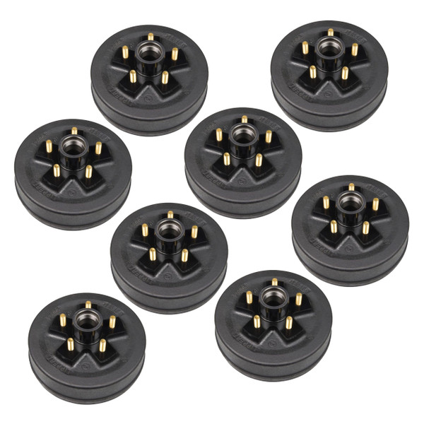 Lippert (8-Pack) 3500 lbs 10" Trailer Brake Hub Assembly - 3,500- 5 on 4-1/2", 1/2" Studs - Heavy-Duty Trailer Component LIPKITHIG47 - CURT