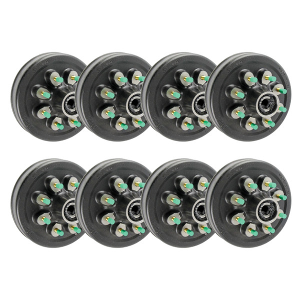 Lippert (8-Pack)  12" Threaded Hybrid Trailer Brake Hub - 8K, 8 on 6-1/2", 9/16" Studs - Heavy-Duty Trailer Component LIPKIT676AE - CURT