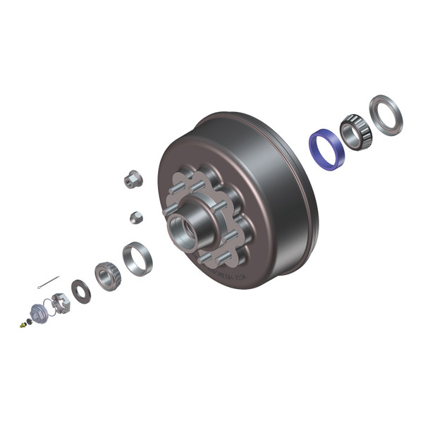 Lippert Trailer Axle Oil and Dust Cap with Set Screw - 8,000 lbs. Black 85373929