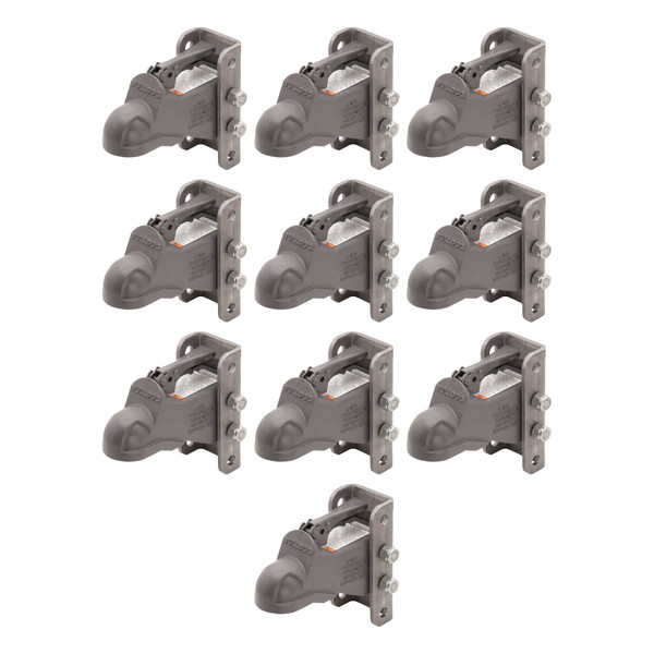 BULLDOG (10-Pack) Adjustable Coupler, 2-5/16 Inch Diameter, Wedge Latch, w/ Coupler Channel, 3 Position Channel, 14,000 lbs. Capacity, Gray - Bulldog