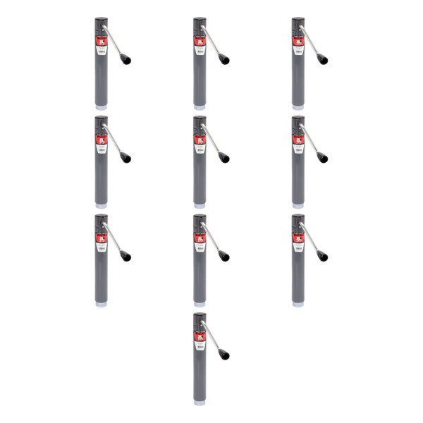 BULLDOG (10-Pack) Round Trailer Jack, No Mount, 2,000 lbs. Lift Capacity, Sidewind, Weld-On, 10 Inch Travel - Bulldog