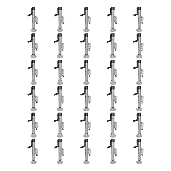 Fulton (30-Pack) F2® Marine Trailer Jack, 2,000 lbs. Lift Capacity, Sidewind, Bolt-On Side Mount, 10 Inch Travel - Fulton