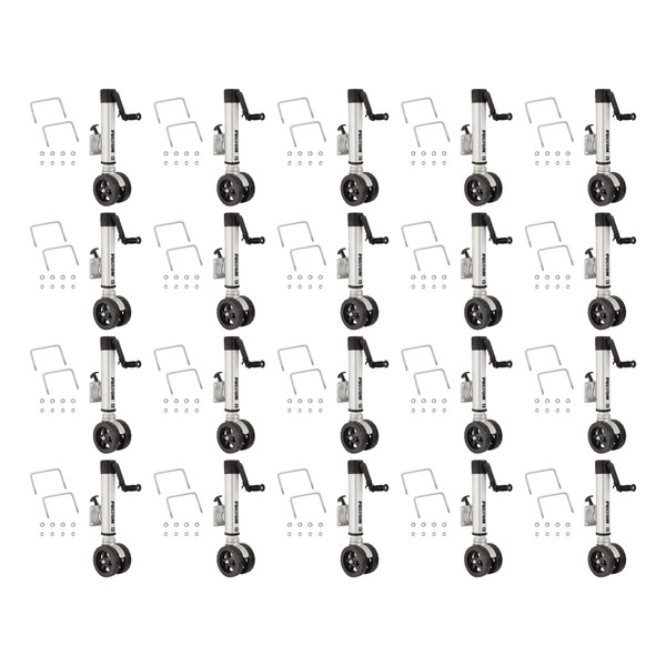 Fulton (20-Pack) F2® Marine Trailer Jack, 1,600 lbs. Lift Capacity, Sidewind, Bolt-On Side Mount, 10 Inch Travel - Fulton