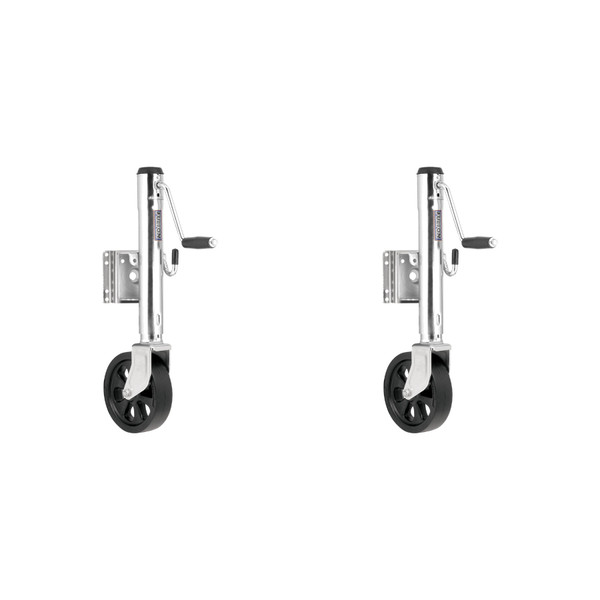 Fulton (2-Pack) Marine Trailer Jack, 1,500 lbs. Lift Capacity, Sidewind, Bolt-On Side Mount, 12 Inch Travel - Fulton