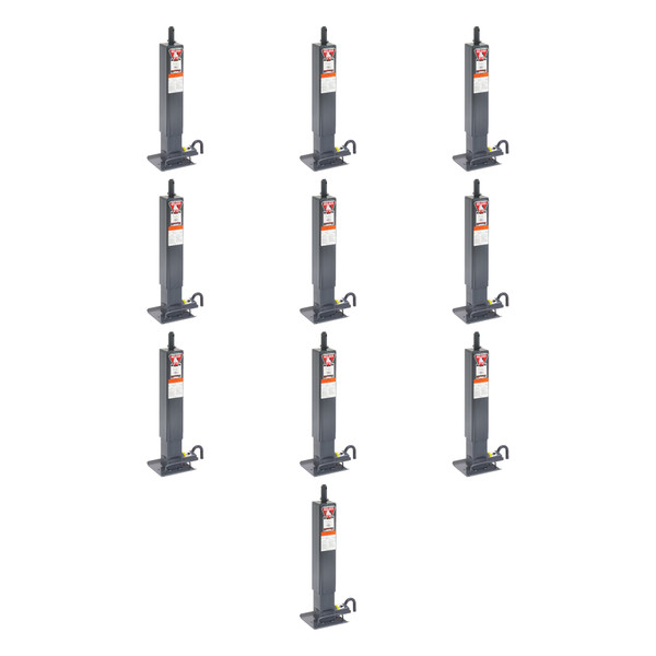 BULLDOG (10-Pack) HD Square Trailer Jack, 12,000 lbs. Support Capacity, Topwind, 12-1/2 Inch Travel, No Handle - Bulldog