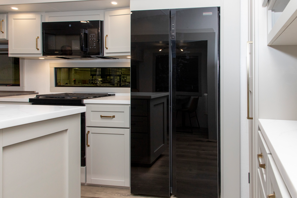 Furrion Arctic 16 cu. ft. 12V Side-by-Side Residential-Style Refrigerator - Black Glass #FCR16DCASA-BG