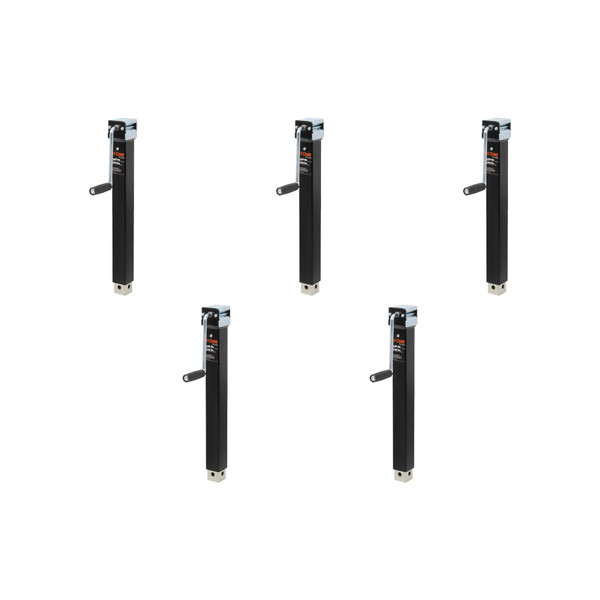 CURT (5-Pack) Direct-Weld Square Jack with Side Handle (5,000 lbs, 15" Travel) - CURT