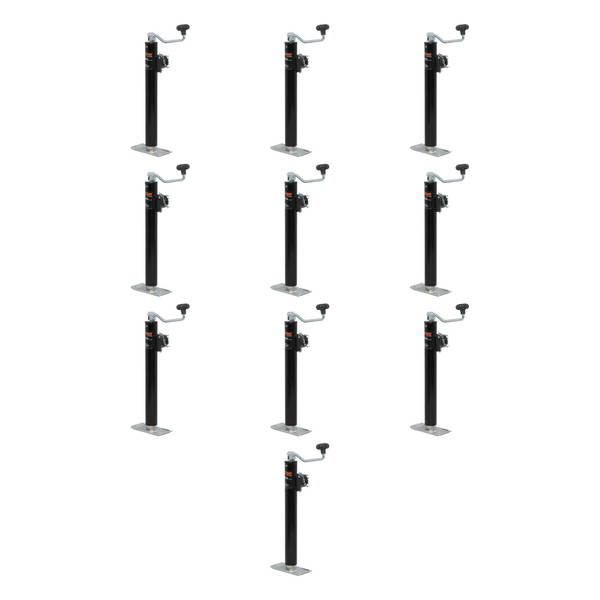 CURT (10-Pack) Pipe-Mount Swivel Jack with Top Handle (5,000 lbs, 15" Travel) - CURT