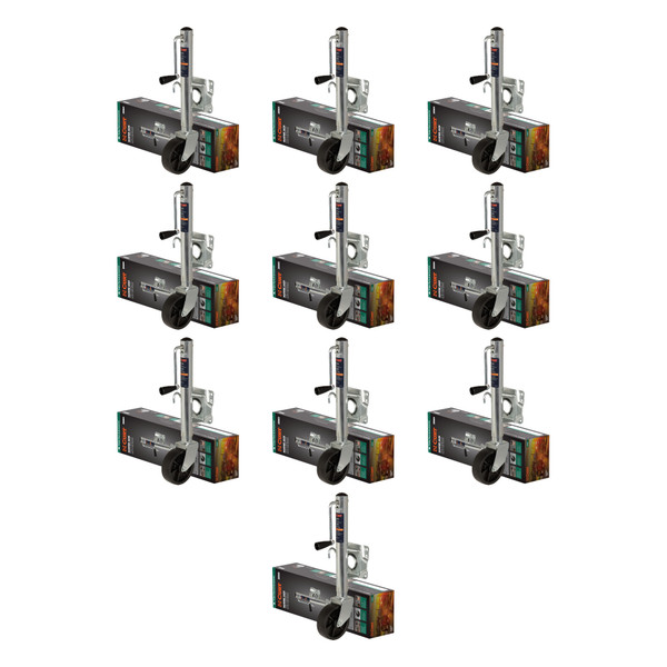 CURT (10-Pack) Marine Trailer Jack with 6" Wheel (1,000 lbs, 10" Travel, Packaged) - CURT