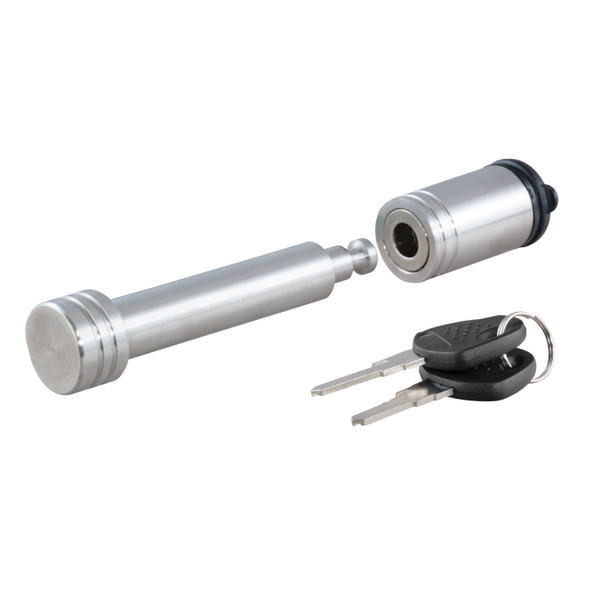 CURT 5/8" Hitch Lock (2" Receiver, Barbell, Stainless) Trailer Hitch Lock - CURT