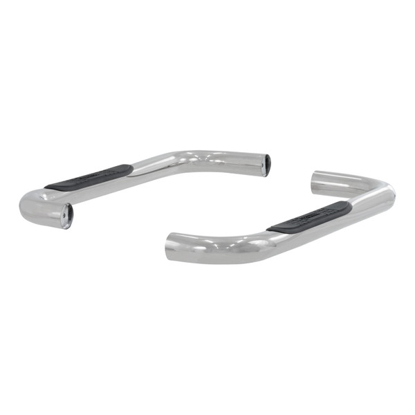 ARIES 3" Round Polished Stainless Side Bars, Select Jeep Wrangler YJ, TJ Step Nerf Bar Kit