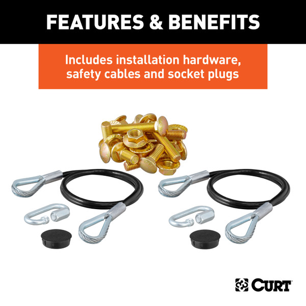 CURT Custom Tow Bar Base Plate, Select Chevrolet Blazer Tow Bar