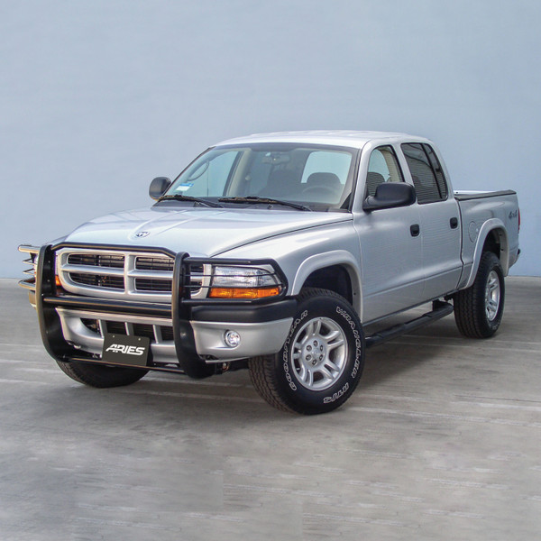 ARIES Black Steel Grille Guard, Select Dodge Dakota, Durango Grille Guard
