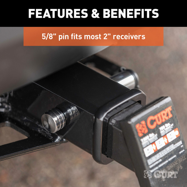 CURT Hitch & Coupler Lock Set (2" Receiver, 2-1/2" Latch) Trailer Hitch Lock