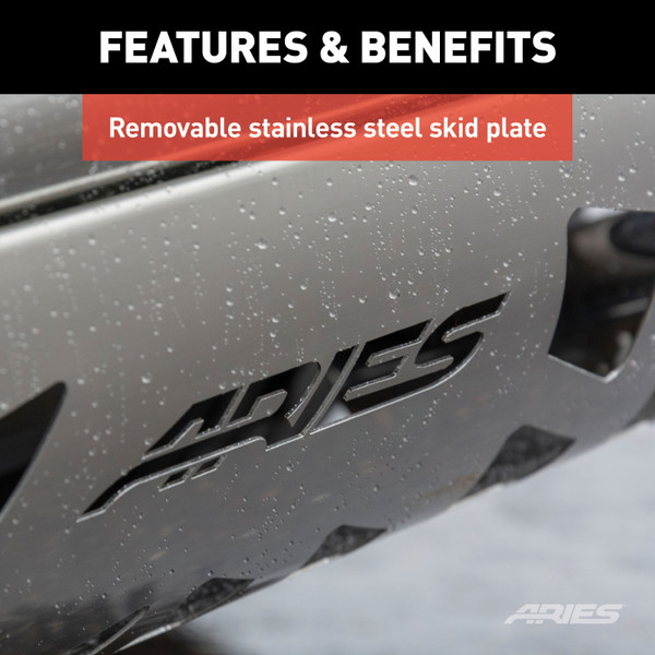 ARIES 3" Polished Stainless Bull Bar, Select Dodge Ram 1500, 2500, 3500 Brush Guard