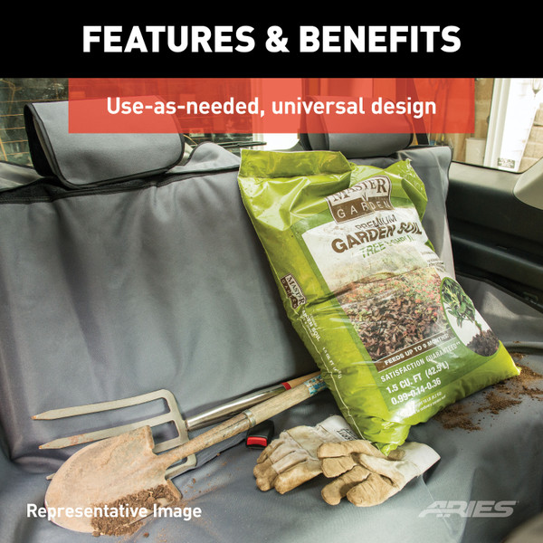 ARIES Seat Defender 58" x 55" Removable Waterproof Brown Bench Seat Cover Seat Cover