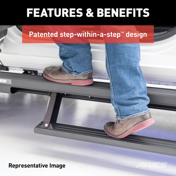 ARIES ActionTrac 83.6" Powered Running Boards, Select Ford Ranger Step Nerf Bar Kit