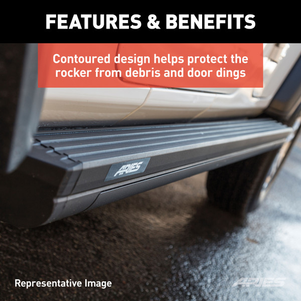 ARIES ActionTrac 83.6" Powered Running Boards, Select Jeep Gladiator Step Nerf Bar Kit