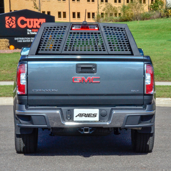 ARIES Switchback Black Aluminum Headache Rack, Select Chevrolet Colorado, GMC Canyon Truck Cab Protector / Headache Rack