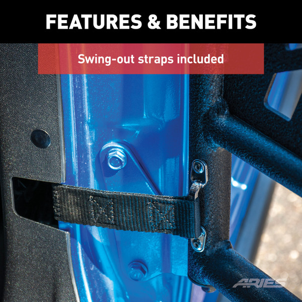 ARIES Jeep Wrangler JK Aluminum Front Tube Doors Door