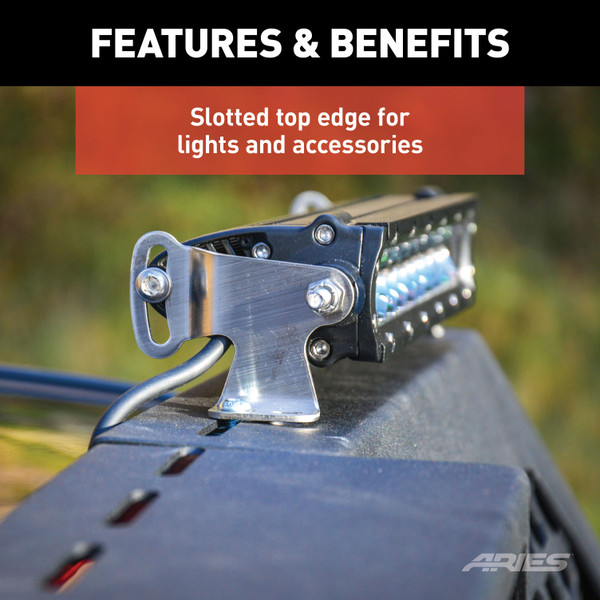 ARIES Switchback Black Aluminum Headache Rack, Select Toyota Tundra Truck Cab Protector / Headache Rack