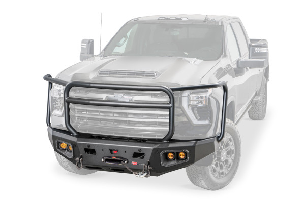 Warn 110913 Ascent HD Winch Bumper Silverado HD Prerunner Guard - WARN