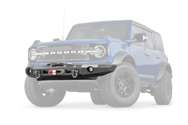 Warn 107870 Elite Series Winch Bumper Black Steel - WARN