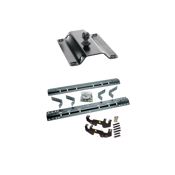 2003-2009 Dodge Ram 3500 Except Mega Cab & w/Overload Springs Reese 25K Fifth Wheel Gooseneck Plate w/ Universal Rail Kit & Custom Fit Brackets - Reese