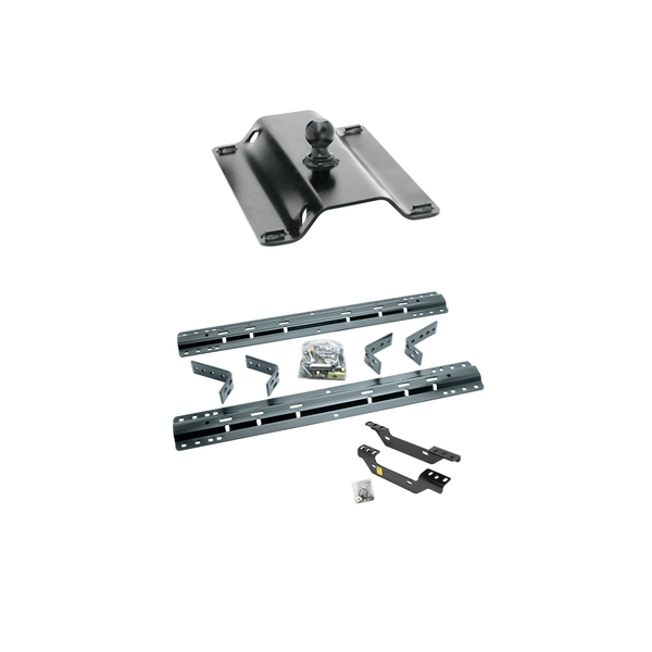 2015-2019 Chevrolet Silverado 3500 HD Except w/OEM HD Towing Prep Package Reese 25K Fifth Wheel Gooseneck Plate w/ Universal Rail Kit & Custom Fit Brackets - Reese