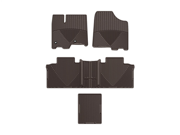 WeatherTech All Weather Floor Mats; Cocoa; Front and Rear; Center Aisle WTCC292244247 - Weathertech