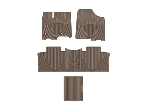 WeatherTech All Weather Floor Mats; Tan; Front and Rear; Center Aisle WTCT292244247 - Weathertech