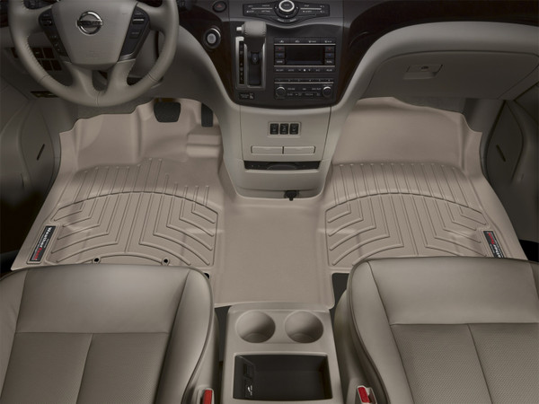 WeatherTech FloorLinerTM DigitalFit; Tan; Front; Over The Hump 453671 - Weathertech