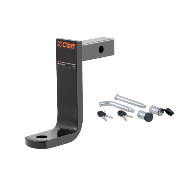 CURT Class 1 Ball Mount (1-1/4" Shank, 2,000 lbs, 6" Drop, 5-9/16" Long) Trailer Hitch Ball Mount with Channel Mount Lock (5/8" Diameter) - CURT