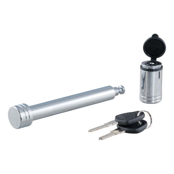 CURT 2" Hollow Shank Trailer Hitch Ball Mount with 1-7/8", 2" & 2-5/16" Chrome Balls & 5/8" Hitch Lock for 3" Receiver