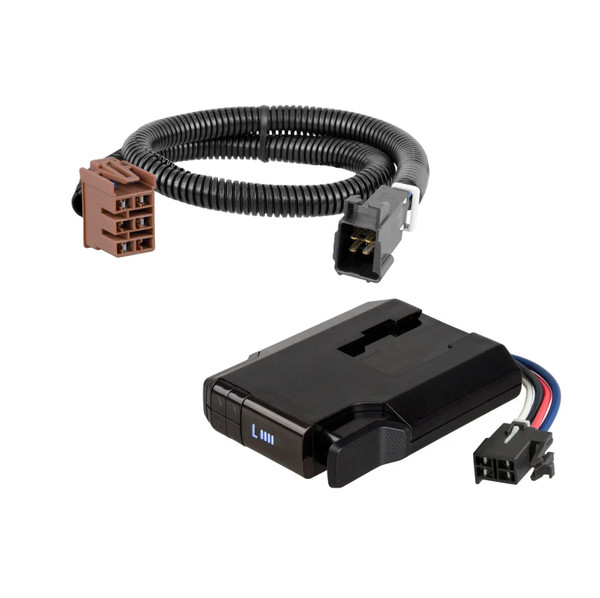 2007 GMC Sierra 2500 HD Classic CURT Venturer NEXT Time-Delay Trailer Brake Controller Plug & Play Bundle - Low Profile, Adjustable, 1-3 Axles 51116 - CURT