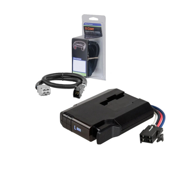 2011-2026 Dodge Durango with Factory Tow PackageCURT Venturer NEXT Time-Delay Trailer Brake Controller Plug & Play Bundle - Low Profile, Adjustable, 1-3 Axles 51116 - CURT