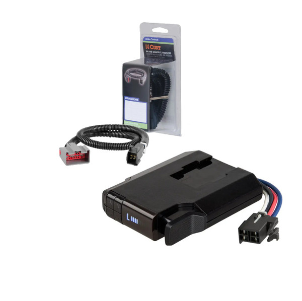 2009-2014 Ford E-150 CURT Venturer NEXT Time-Delay Trailer Brake Controller Plug & Play Bundle - Low Profile, Adjustable, 1-3 Axles 51116 - CURT