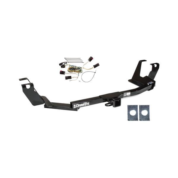 2005-2007 Chrysler Town & Country w/Stow & Go Seats Draw-tite Class 3 Trailer Hitch, 2 Inch Square Receiver Bundle w/ Plug-n-Play T-One Wiring Harness - Draw-tite