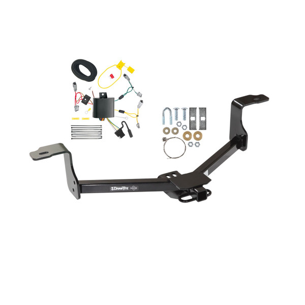 2013-2015 Honda Accord Coupe, Except w/LED Taillights Draw-tite Class 1 Trailer Hitch, 1-1/4 Inch Square Receiver Bundle w/ Plug-n-Play T-One Wiring Harness - Draw-tite